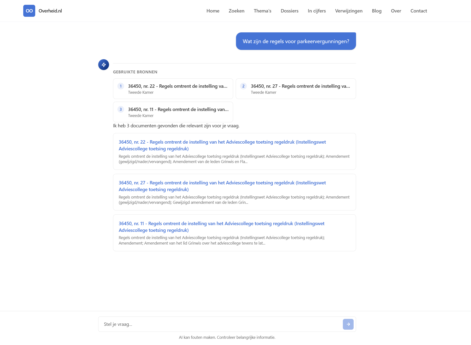 AI-gestuurde documentzoekmachine